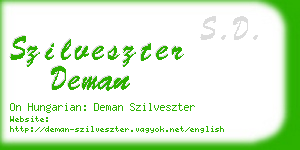 szilveszter deman business card